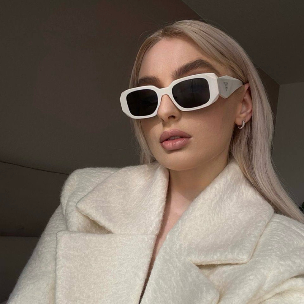 BRAND NEW PRADA Symbole Rectangle Acetate Sunglasses