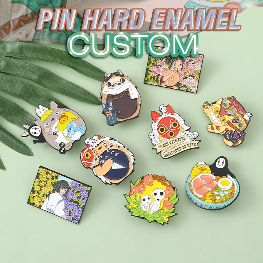 Pemassok pin hard enamel custom desain sendiri harga murah proses cepat jenis warna Glow in the dark