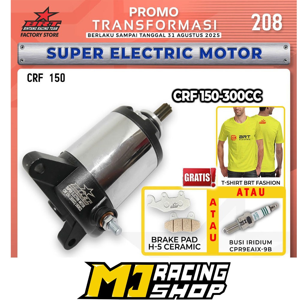DINAMO STATER BRT CRF 150 / NEW MEGAPRO MONO / VERZA BORE UP 150 cc - 300 cc DINAMO STARTER SUPER EL