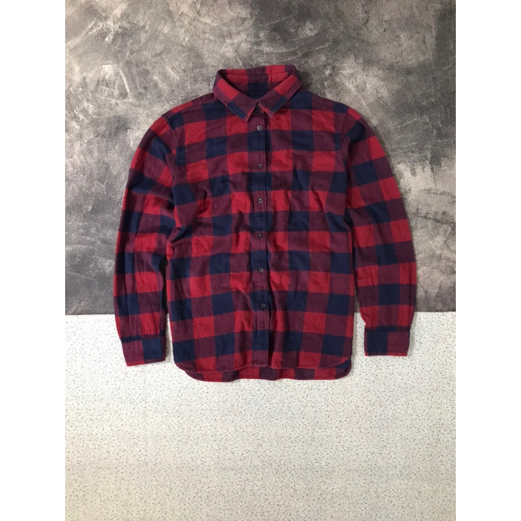 kemeja Flanel uniqlo Second