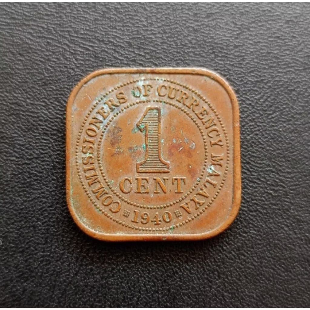 Koin TP25ck 1 Cent George Commissioners Of Currency Malaya Koleksi Coin Logam Bekas Lama Kuno Jadul 