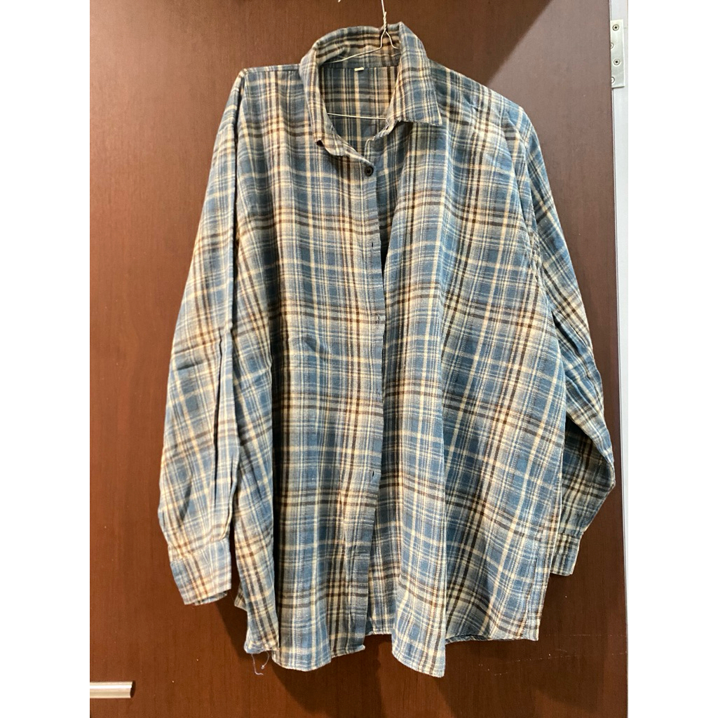 Kemeja Bigsize Jumbo Flannel Rushel Merk Akavi Second