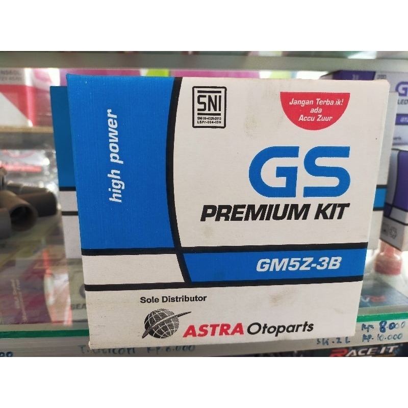 Aki GS Astra original premium GM5Z basah