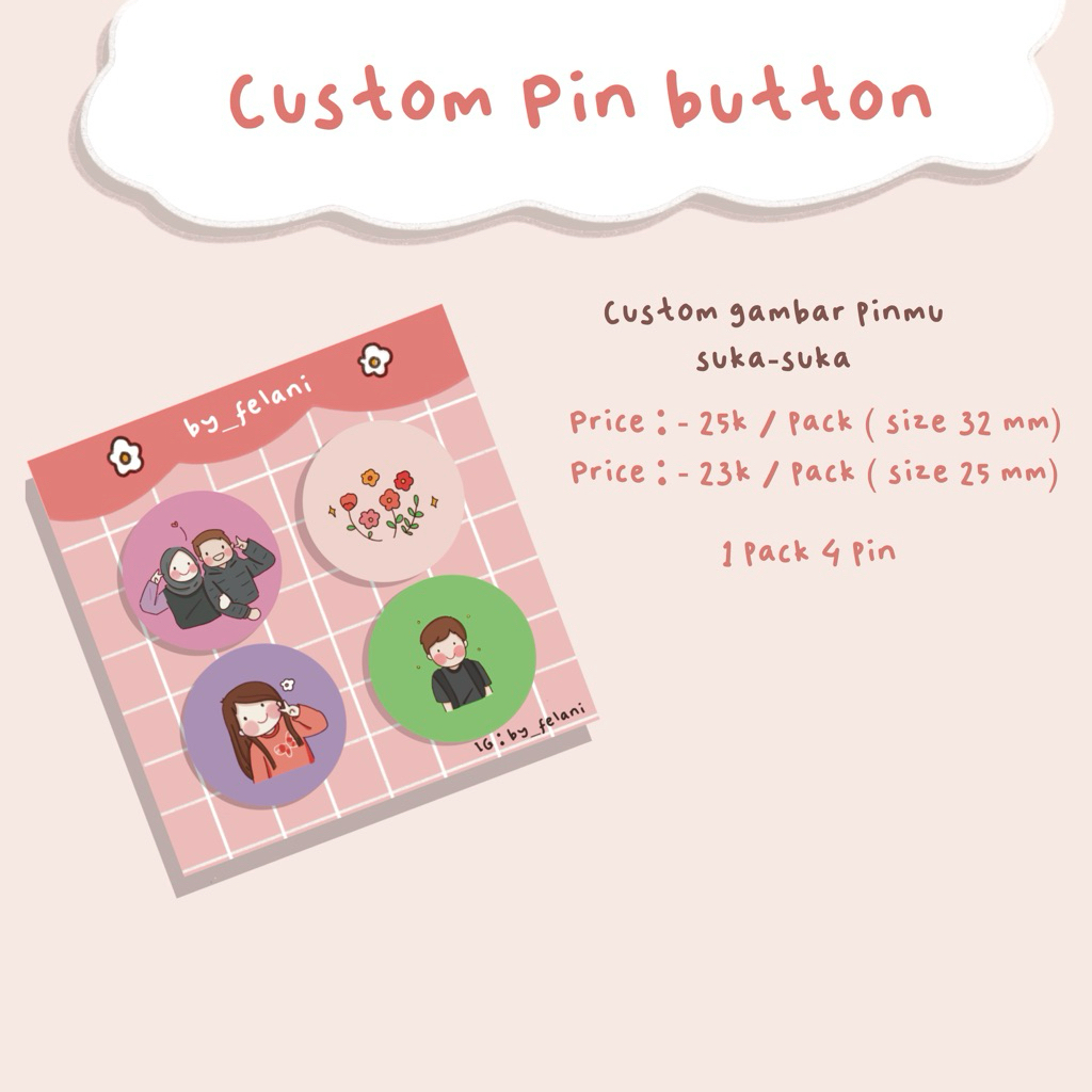 Custom Pin Button 25 mm