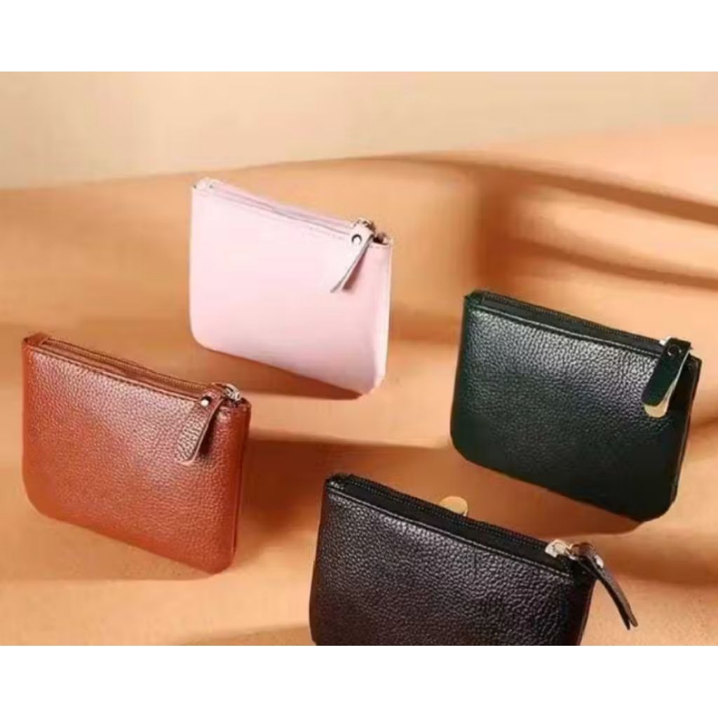 RB - Dompet koin wanita kulit kecil dengan resleting