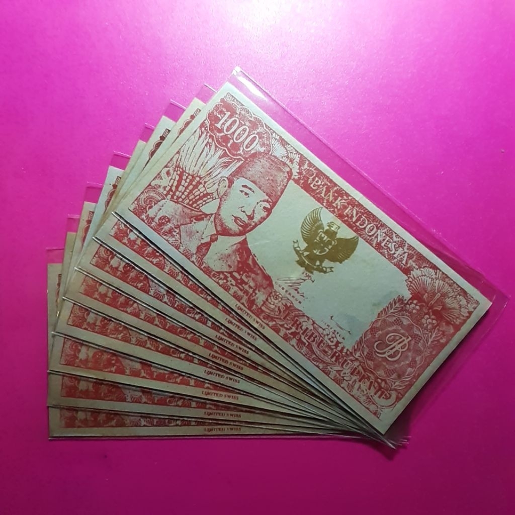 Uang 1000 rupiah replica sukarno tahun 1964