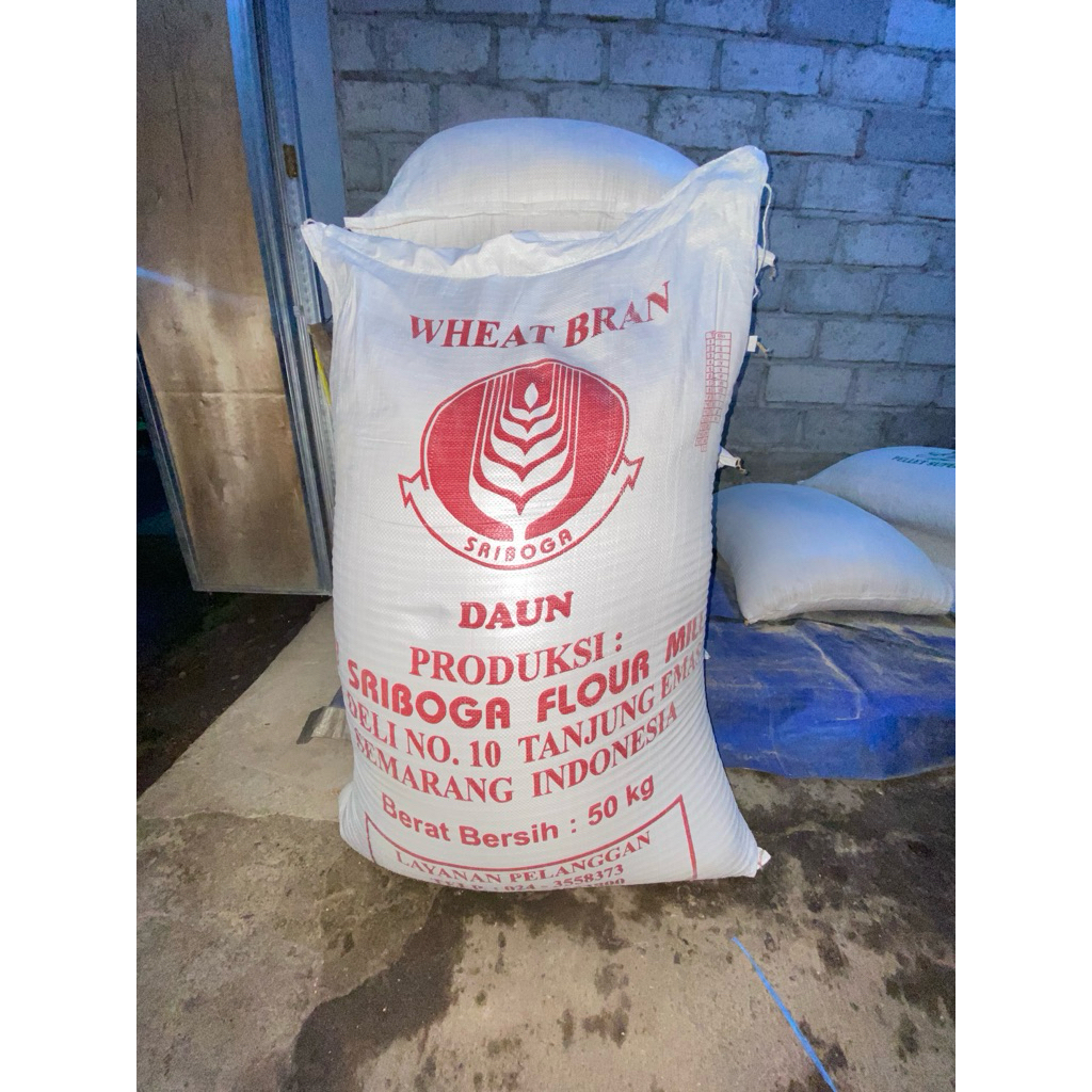 WHEAT BRAN DAUN-SRIBOGA | Bran pakan ternak yang cocok untuk penggemukan | kemasan repack 1kg.
