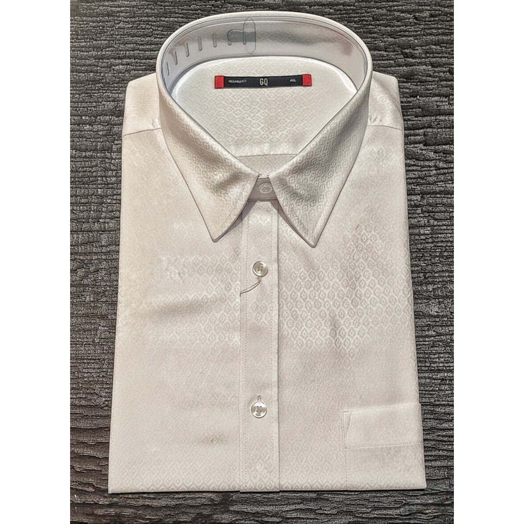 KOLEKSI PUTIH KEMEJA GQ ( GOOD QUALITY ) REGULER FIT SUPER KATUN 100 % GLOSSY LENGAN PENDEK