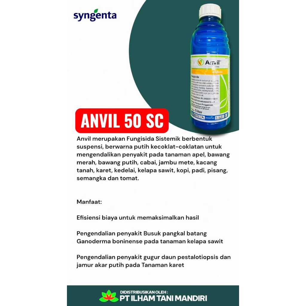 ANVIL 50 SC 1Liter Fungisida Sistemik Syngenta Pembasmi Jamur Akar Putih