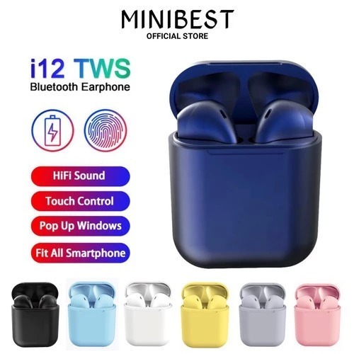 MINIBEST Headset Bluetooth inpods 12 TWS Macaron Earphone True Wireles