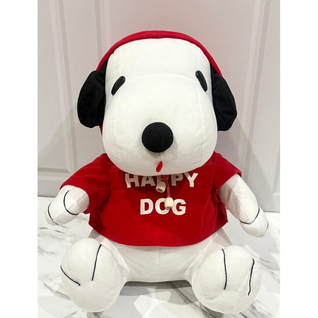 Boneka Plushie Snoopy Hoodie Merah Peanuts