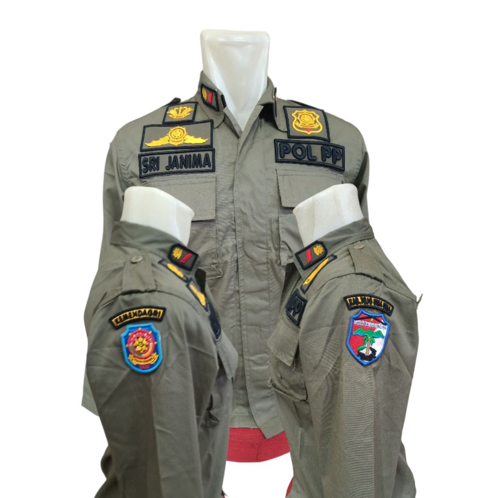 PDL POL PP BORDIR TIMBUL/ KEMEJA PDL POL PP/ SERAGAM PDL PO PP