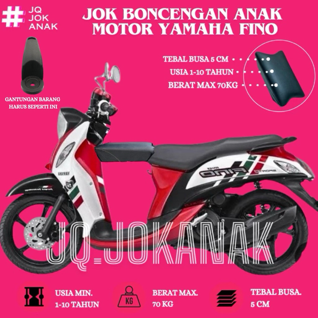 Jok Boncengan Anak Motor FINO Jok Motor Anak Boncengan Depan YAMAHA FINO Kursi Dudukan Anak Portable