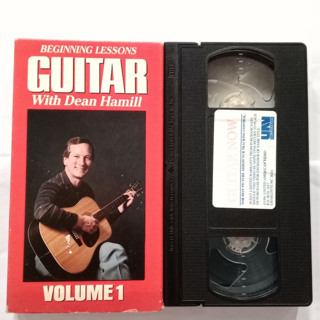 Kaset Video VHS Beginning Lessons Guitar With Dean Hamill Vol 1 Original