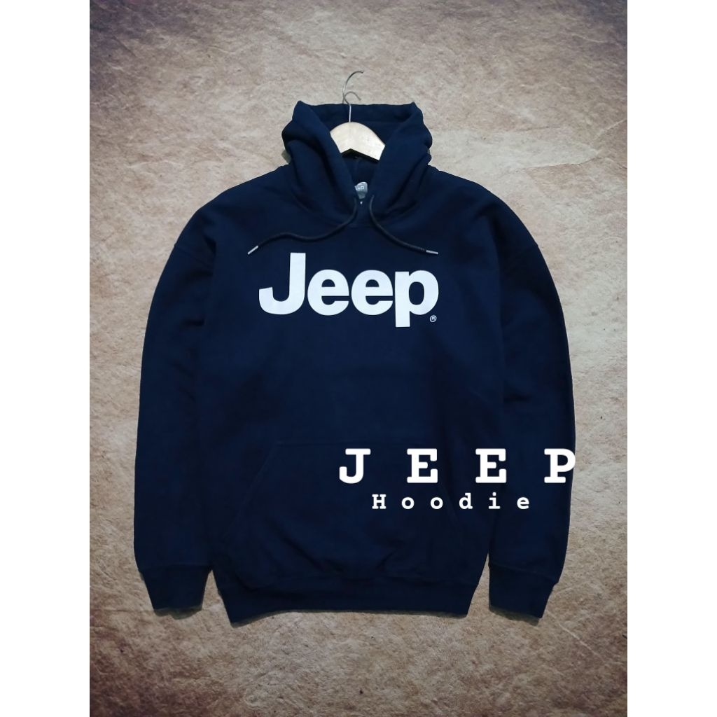 Hoodie keren JEEP bahan tebal berat bekas pakai