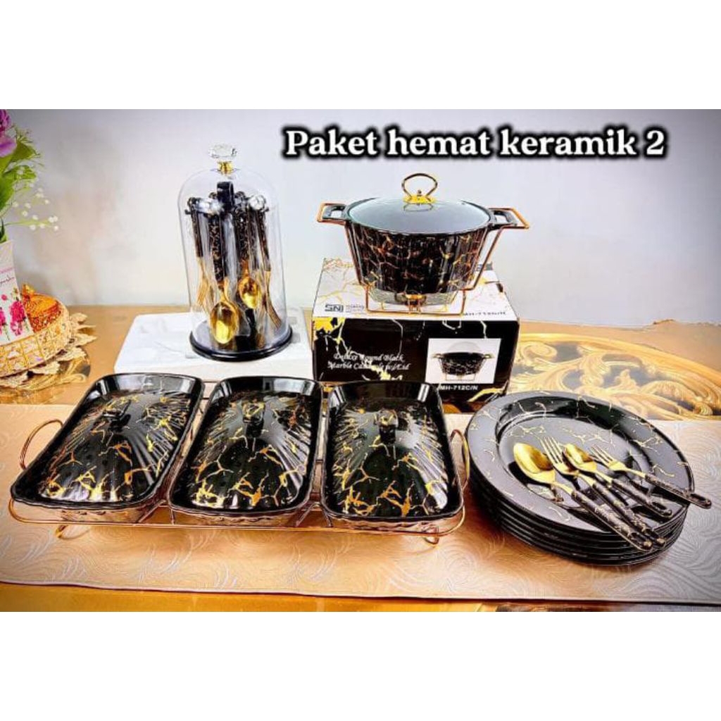 perlengkapan makan fiorenza keramik