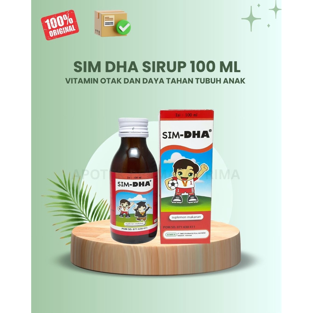 SIM DHA SIRUP 100 ML (Vitamin Otak & Daya tahan tubuh  anak)