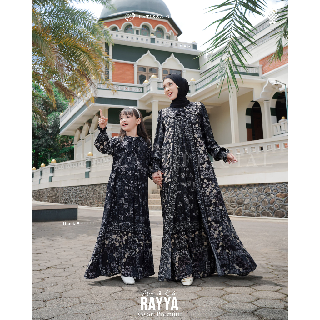 Rayya Dress Mom dan Kids Rayon premium Latisza