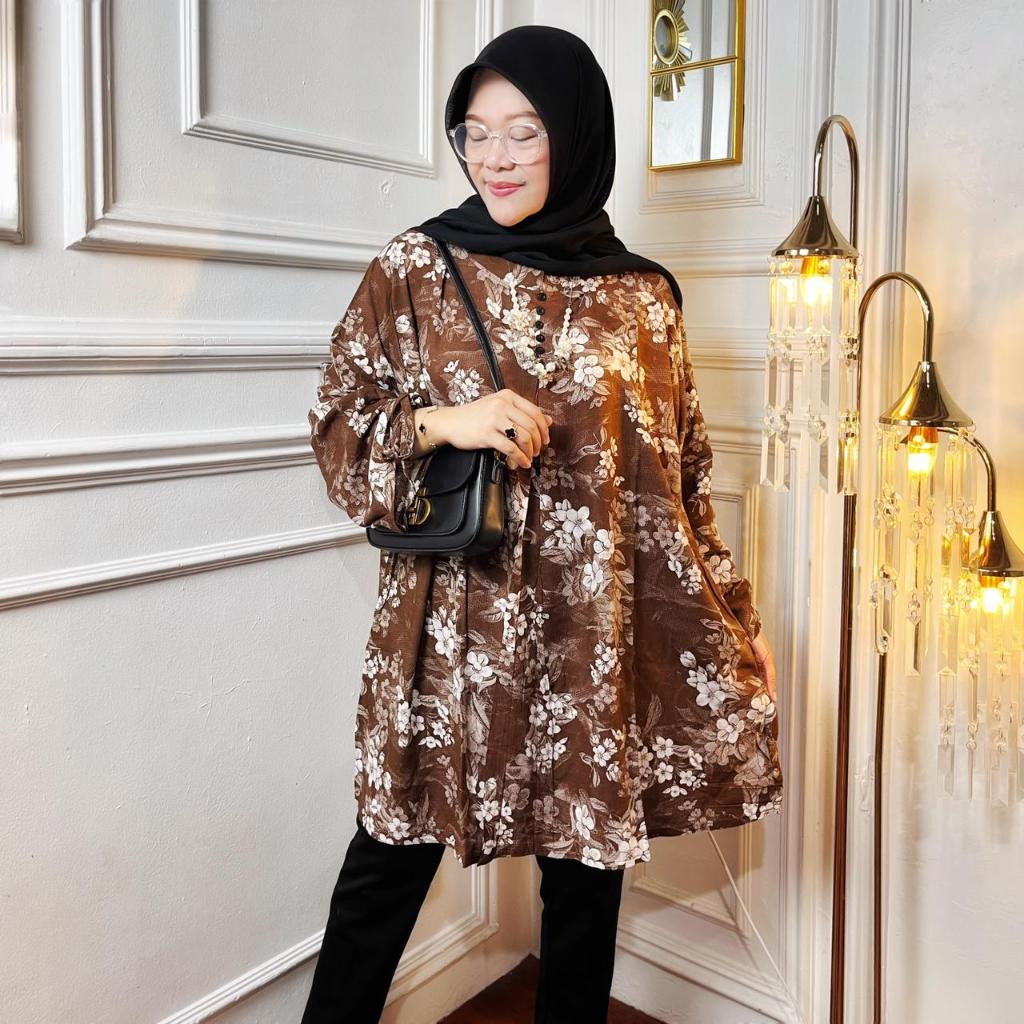 Teh Diana Fashion - Tunik Wanita Jumbo LD 140 Nixie Rayon Viscose