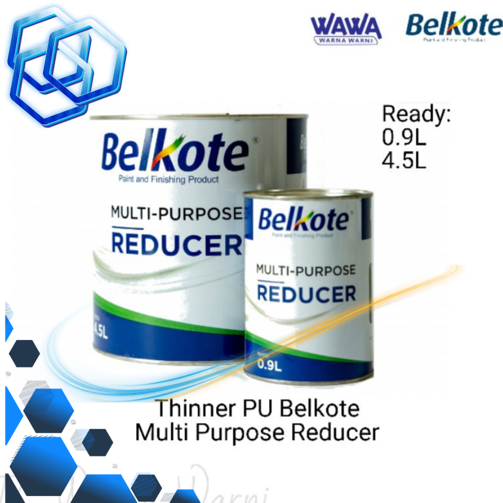 tiner pu Belkote multi purpose reducer  4.5 liter tiner clear/vernis