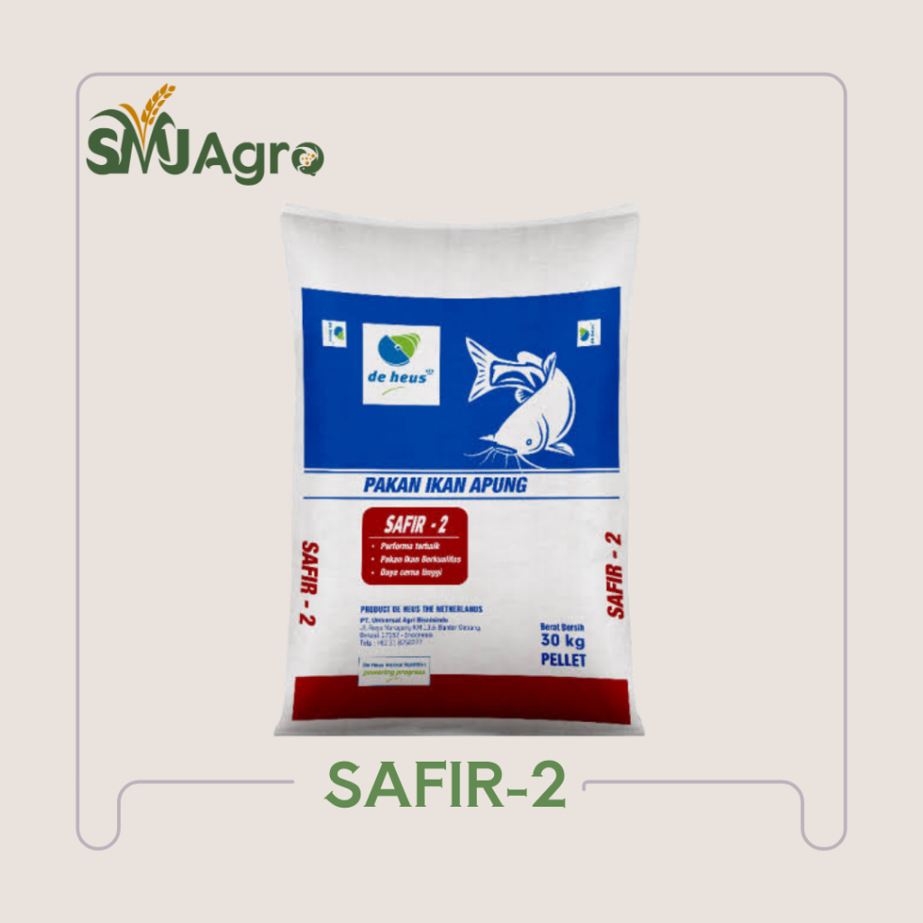 De Heus SAFIR-2 Pakan Ikan Lele Berkualitas Repack 1KG