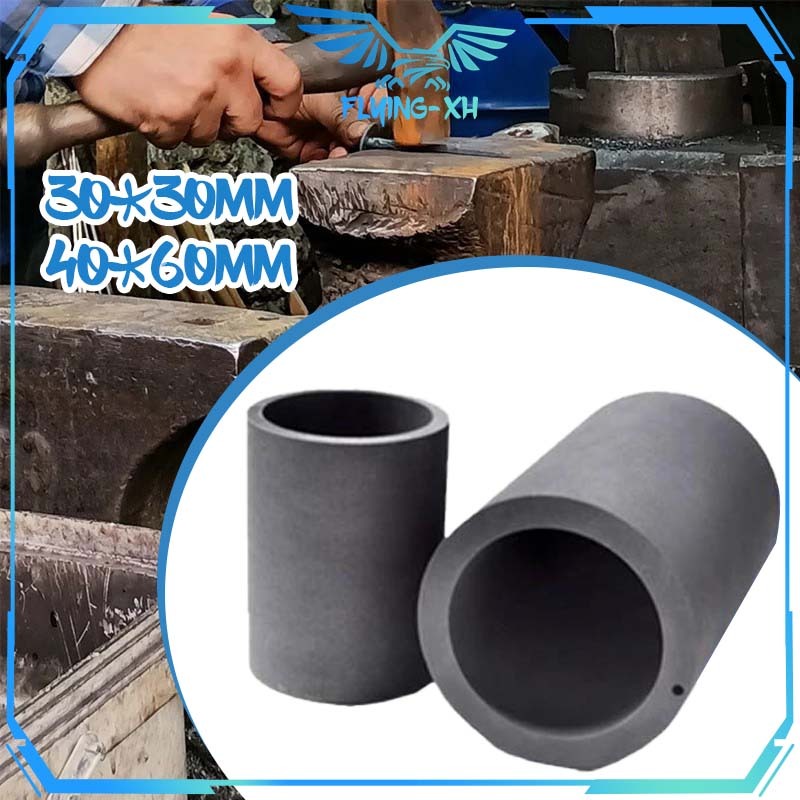 Graphite Crucible High Purity Crucible Graphite 30/60mm Wadah Grafit Crucible Melting Pot Untuk Gold