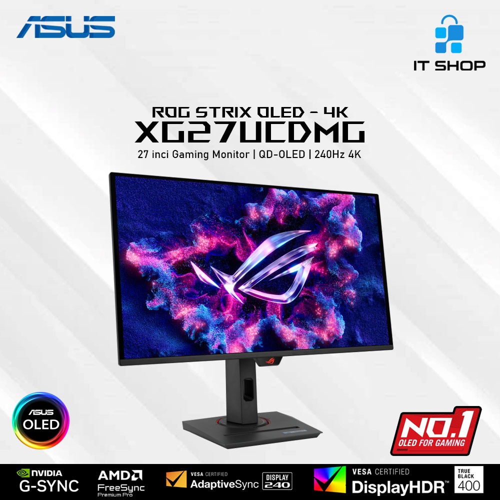Asus Gaming Monitor 27-inch ROG Strix OLED XG27UCDMG - 4K 240 Hz