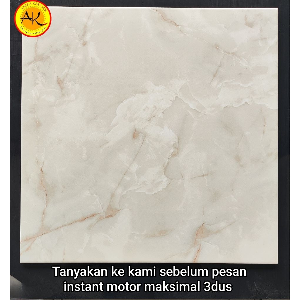 Ancona Grey Keramik 50x50 Untuk Lantai Ruangan Motif Marmer Glossy Kilap