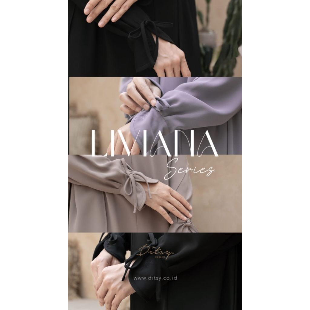 Liviana Haala Black Deep Lilac Desert Taupe Jetblack Maira Mina Ditsy Moslem