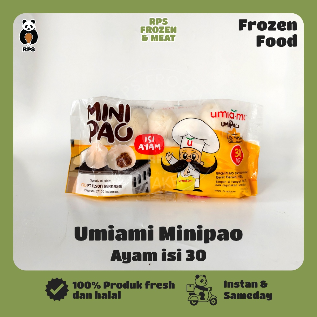 Minipao isi ayam umiami isi 30 biji, bapao frozen, bapao isi ayam, bapao frozen isi ayam