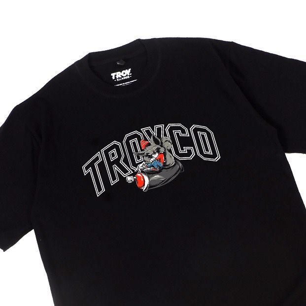 Kaos distro TROYCO RACCOON cotton combat cowok keren terbaru pria/wanita dewasa desain trendy katun