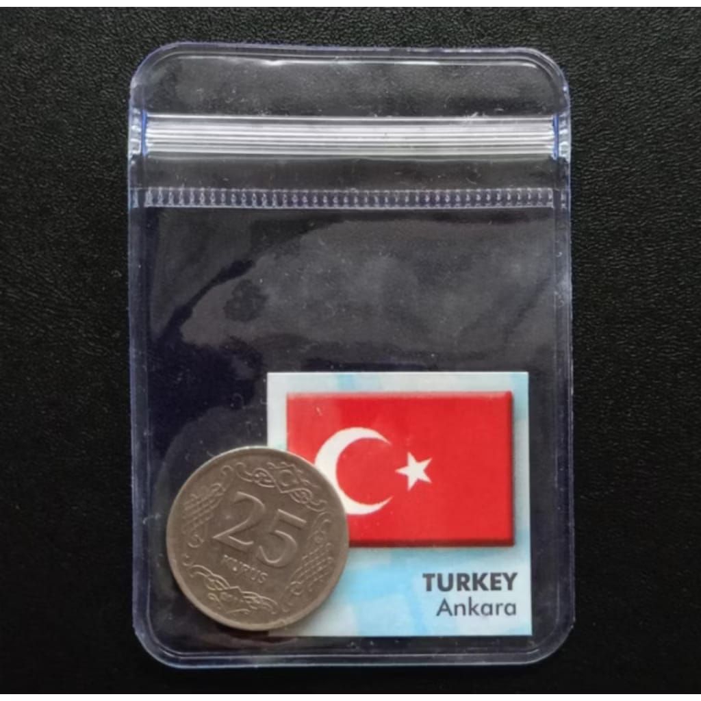 Koin Turkey 25 Kurus Koleksi Coin Asing Lama Antik Kuno Jadul Luar Negeri Mancanegara