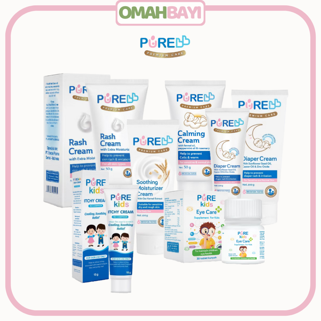 OMAHBAYI-Pure BB Calming Cream  Pure BB Diaper Cream  Pure BB Soothing Cream  Pure BB Rash Cream Itc