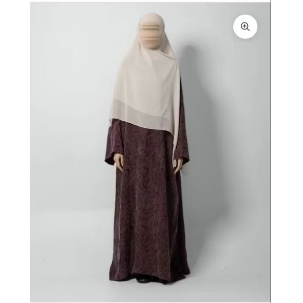 TAZA - FAYE ABAYA BURGUNDY S TOP NOTCH