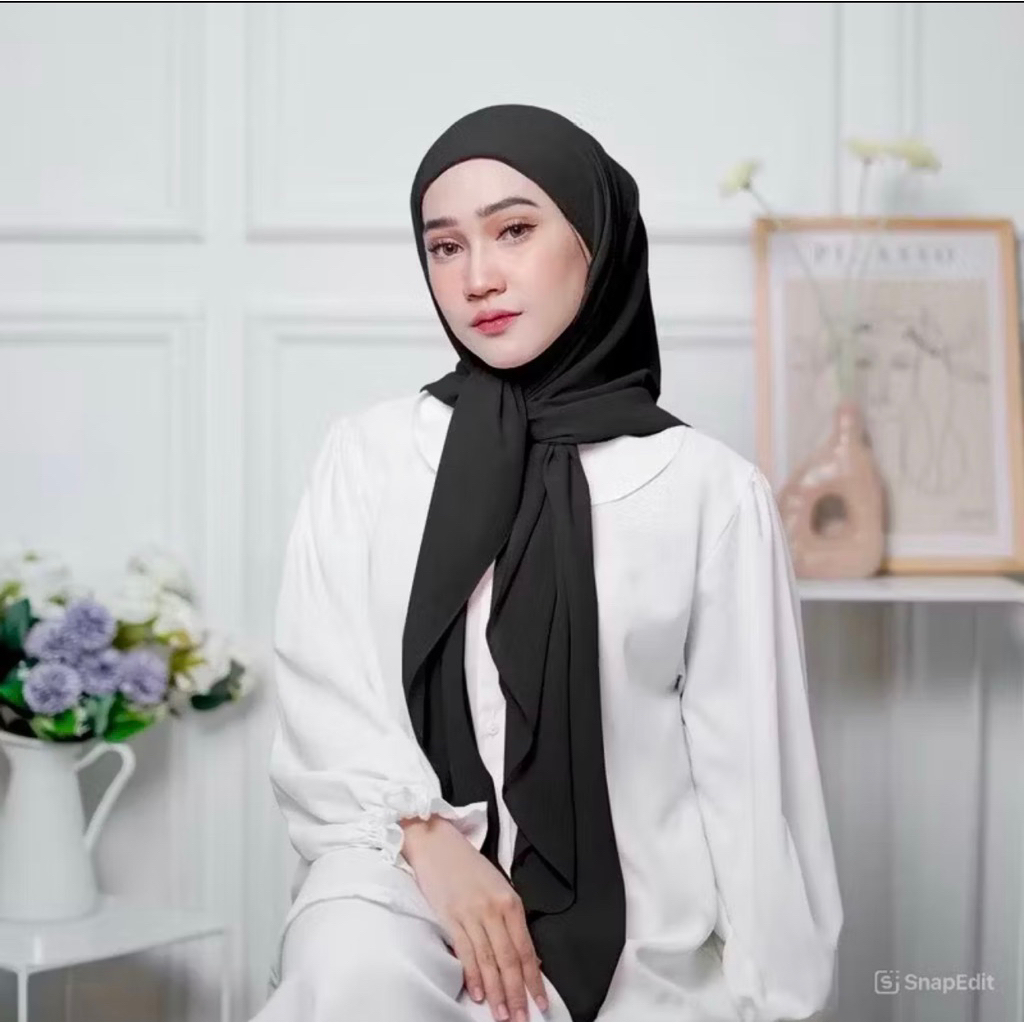 Flow hijab inner segitiga ceruti 2 layer (New)