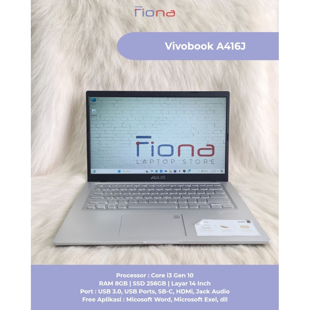 Laptop Asus Vivobook A415J | Core i3 Gen 10 | Ram 8gb SSD 256(s3496)