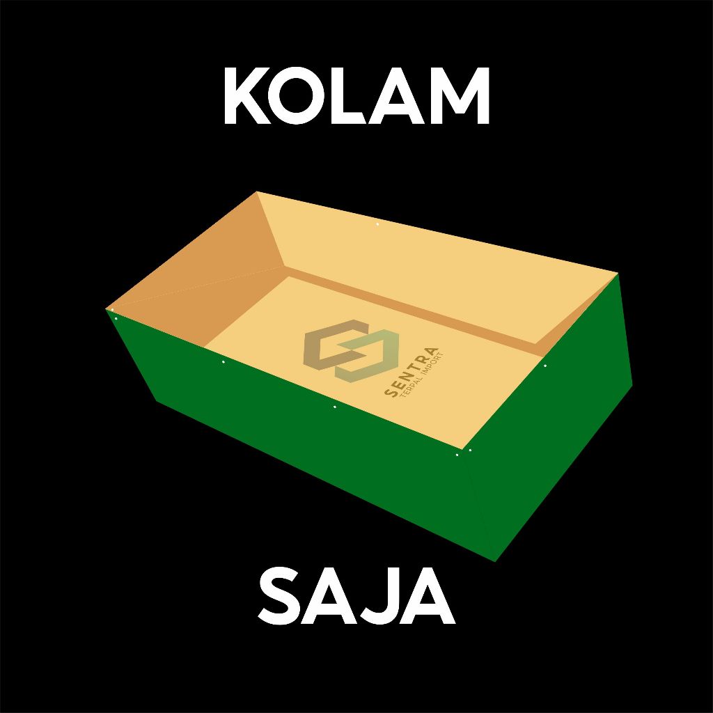 Kolam Terpal A20 UV Kotak Impor Korea, Budidadya Ikan Lele , Nila , Gurame..Bisa COD Sentra Terpal