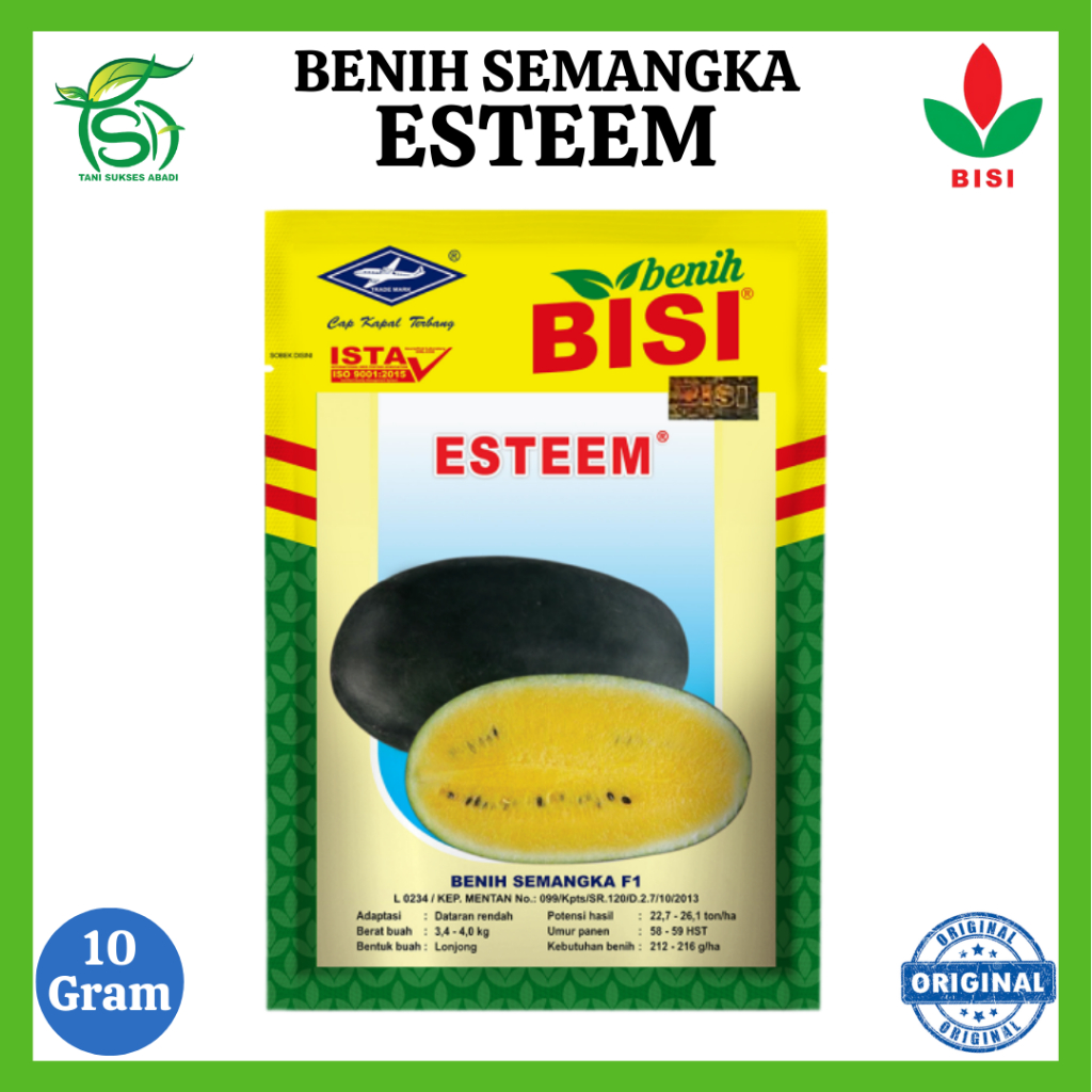 Benih Semangka ESTEEM (10 Gram) - Bibit Inul Kuning Hibrida F1 BISI