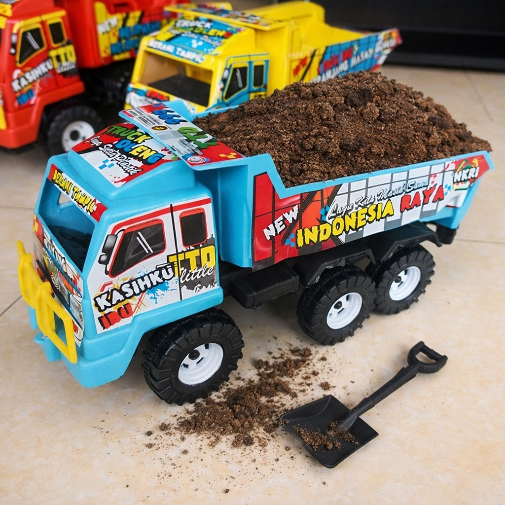 Mainan Truk Dump Anak Truck Oleng KTG Plastik Besar Bak Angkat Main Pasir COD