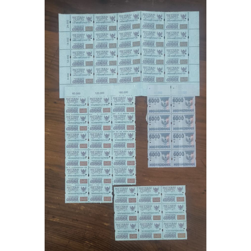 Meterai 6000 ASLI edisi lama