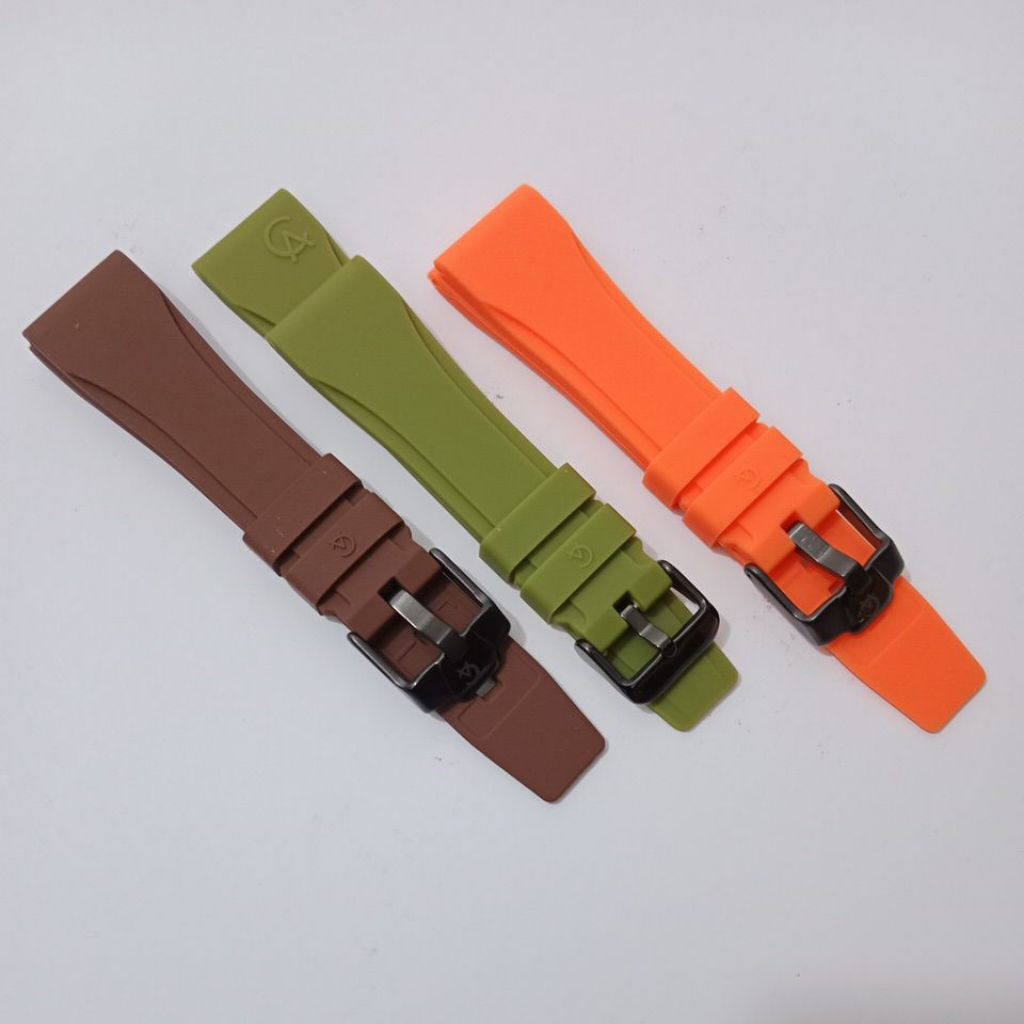 Tali jam Alexsander cristi 22 mm wanita dan pria Strap Silikon Ac