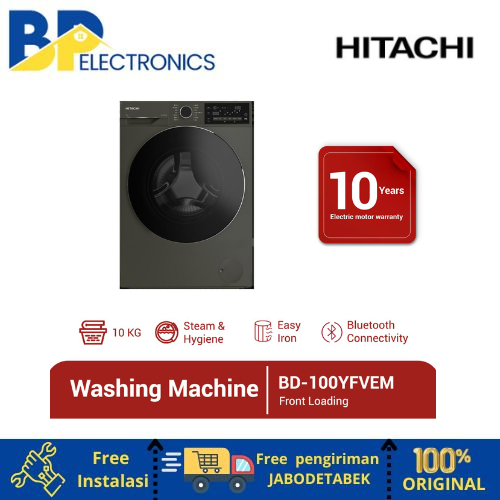 Hitachi BD-100YFVEM Mesin Cuci Buka Depan