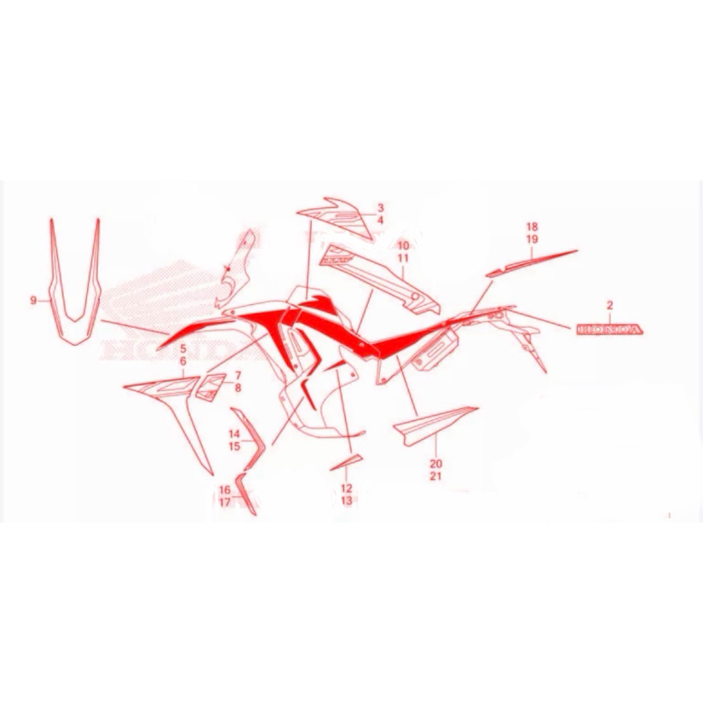 Sticker Stripe Original Honda CRF 250 Rally CRF250