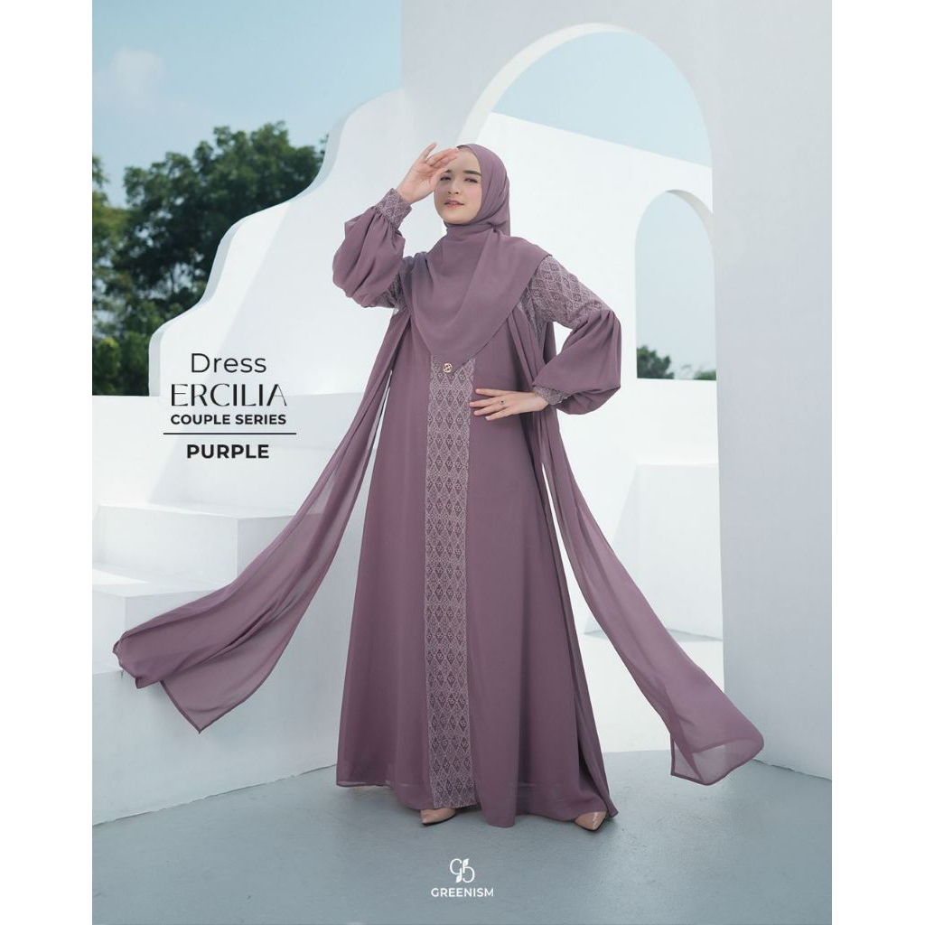 ERCILIA DRESS BY GREENISM [ DRESS ONLY ] GAMIS FORMAL GAMIS MEWAH GAMIS BROKAT PREMIUM GAMIS BRANDED