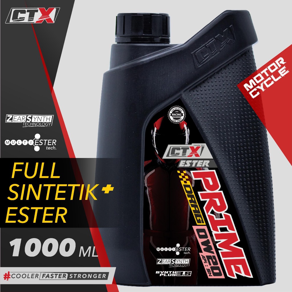 CTX Ester Prime 0w20 DRAG - oli racing motor full sintetik ester