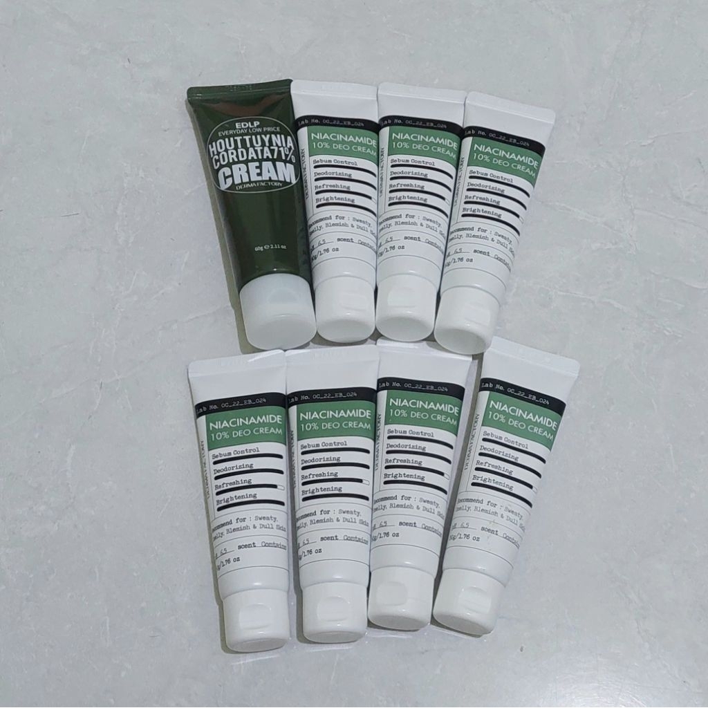 Derma Factory Niacinamide 10% Deo Cream | EDLP Houttuynia Cordata 71% Cream
