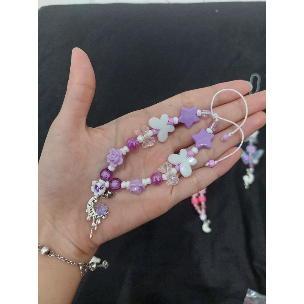 Bracelet Gelang Serut Lonceng Series Lilac Moonlight Mystique|| Tali Giok