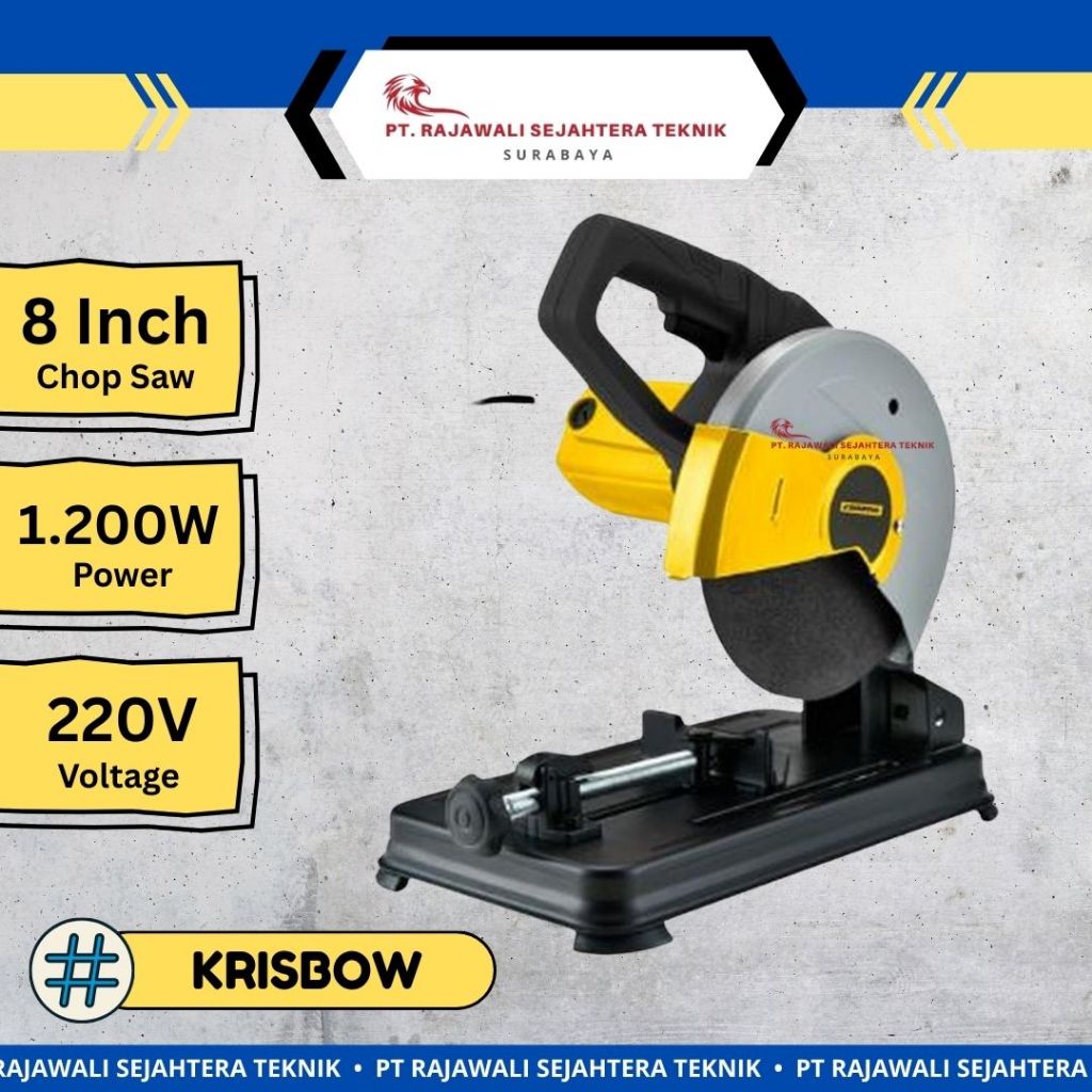 Krisbow Mesin Potong Besi 8 Inch / Mesin Chop Saw 8" / Mini Cut Off Machine 8 Inch [IRCMZ07]