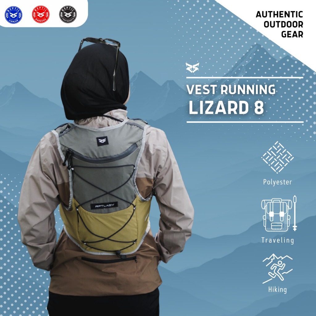 Tas Hydropack/Vest Running Reptil Adventure Lizard 8 - Running Vest - Tas Lari & Sepeda