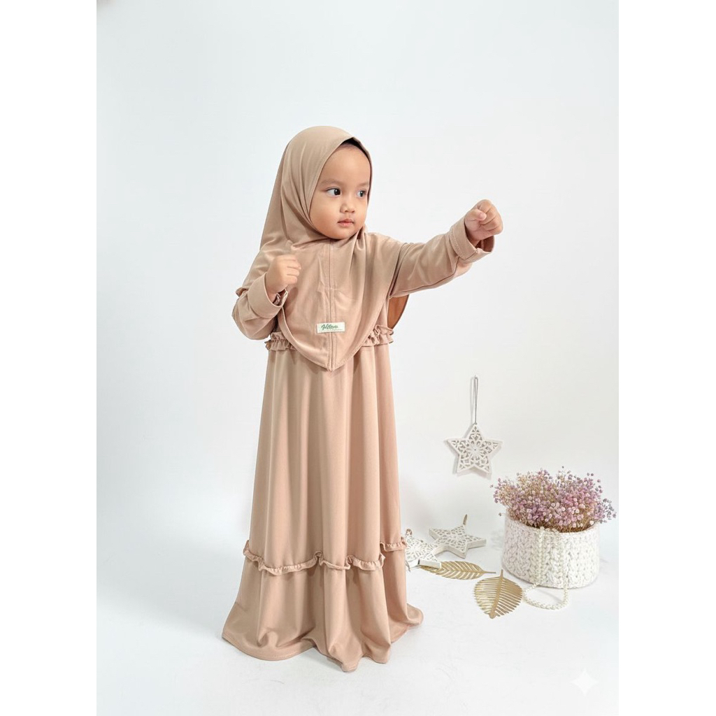 Haeracollection Gamis Renda anak perempuan
